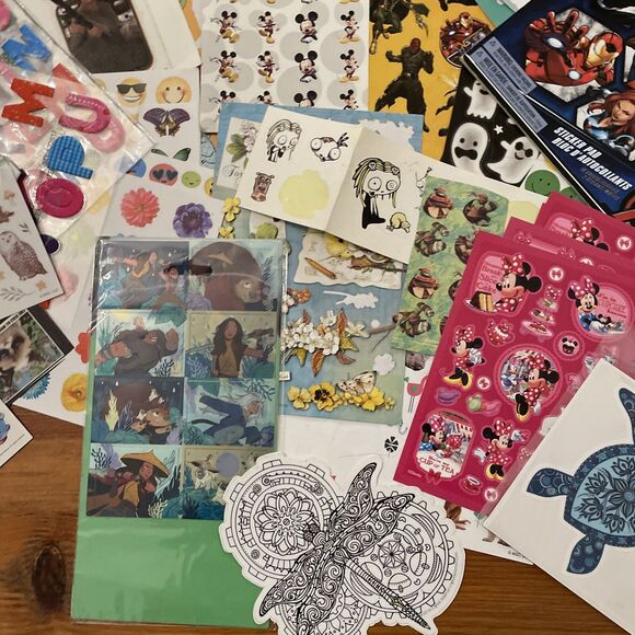 Mixed lot of 1000+ Stickers Partial Full New Disney Star Wars Cats Christmas - Picture 4 of 16
